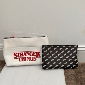 Stranger things set of 2 cosmetic makeup pouches